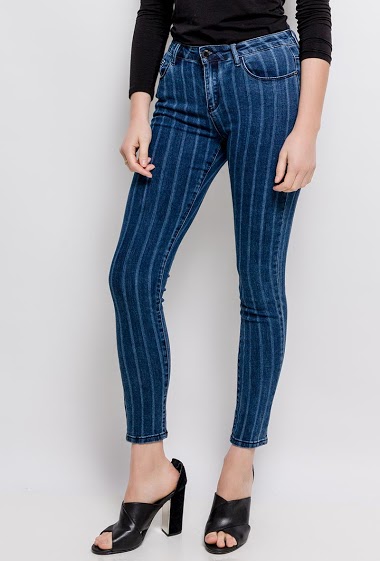 Wholesaler Zac & Zoé - Striped skinny jeans