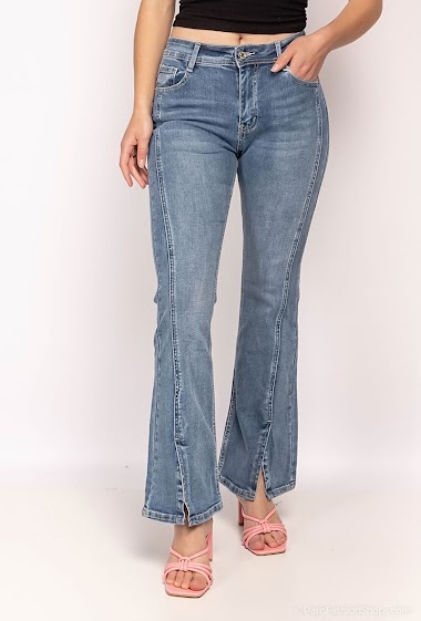 Wholesaler Zac & Zoé - Flared jeans with slit