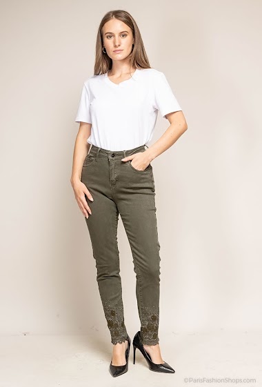 Wholesaler Zac & Zoé - Slim jeans with embrodery