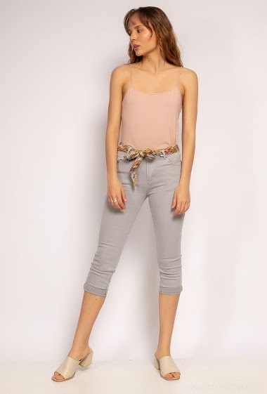 Wholesaler Zac & Zoé - Cropped pants with printed waistband