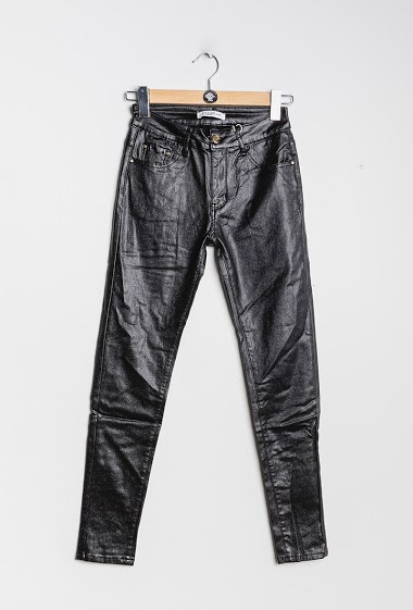 Großhändler Zac & Zoé - Shiny fake leather pants polar