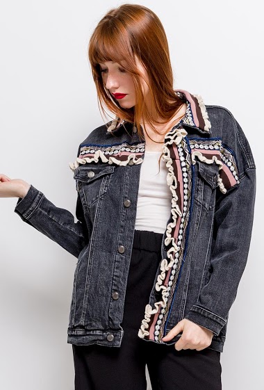 Jacket with embroideries