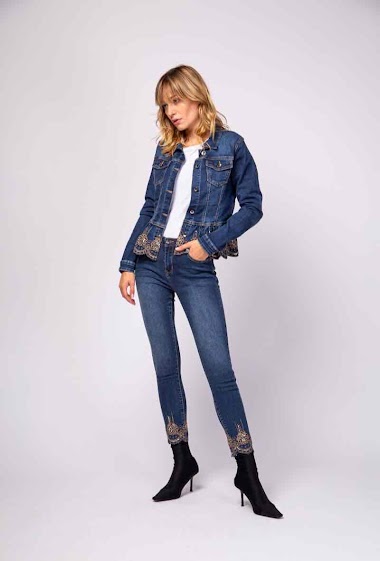 Wholesaler Zac & Zoé - Jacket jean with embrodery