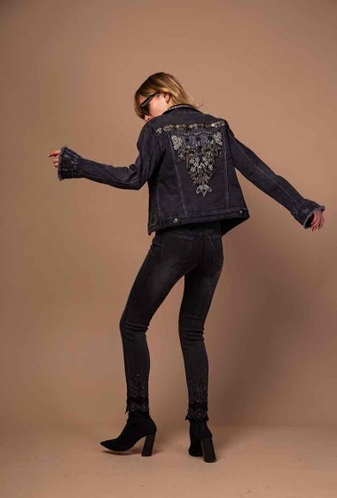 Wholesaler Zac & Zoé - Jacket jean with fantaisie & embrodery