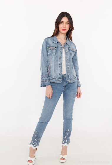 Wholesaler Zac & Zoé - Jacket jeans with embrodery