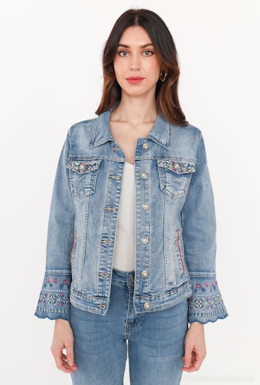 Jacket jeans with embrodery Zac & Zoé | Paris Fashion Shops