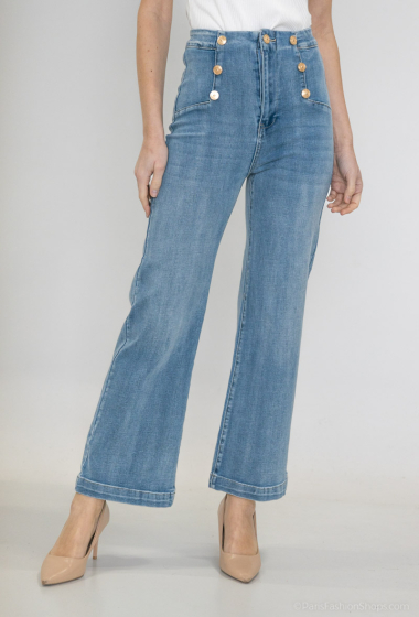 Wholesaler Zac & Zoé - Wide leg buttoned jeans