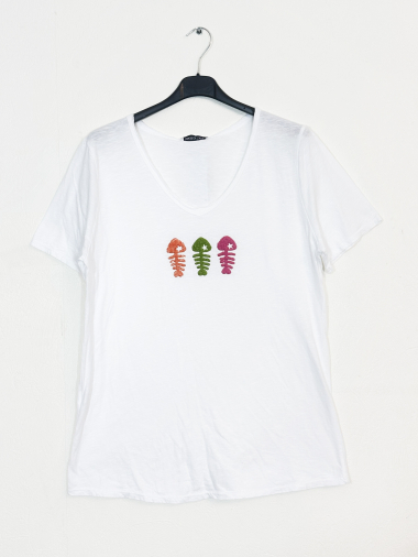 Grossiste Zafa - Ce t-shirt GRANDE TAILLE en coton