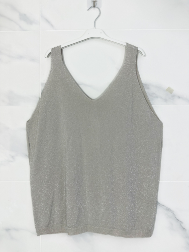 Wholesaler Zafa - Fine knit tank top, with silver lurex