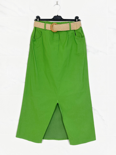 Wholesaler Zafa - Straight skirt with slit at the front