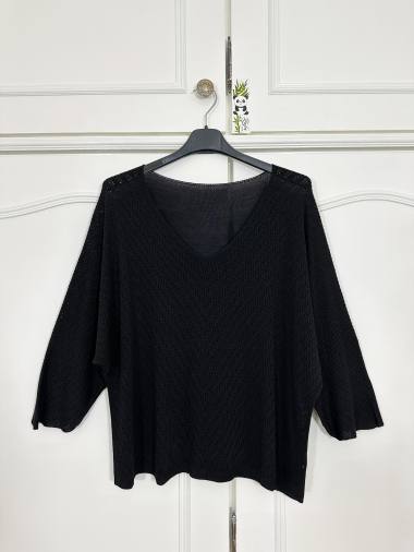 Wholesaler Zafa - Fine openwork knit sweater
