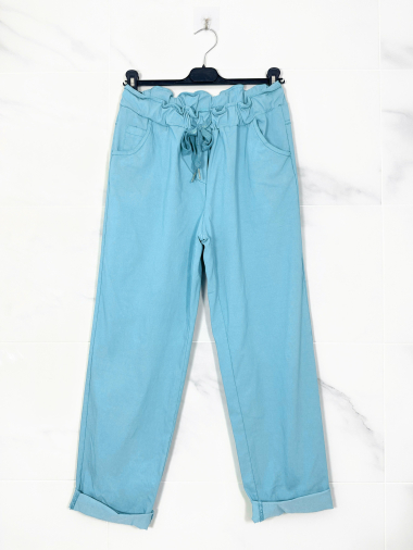 Wholesaler Zafa - Jogger pants with gathered waist and back pockets