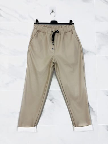 Wholesaler Zafa - Faux leather jogging pants