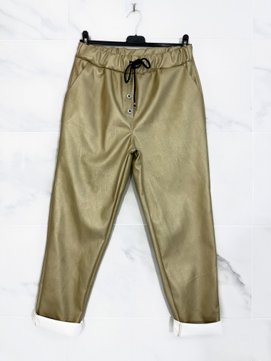 Wholesaler Zafa - Faux leather jogging pants