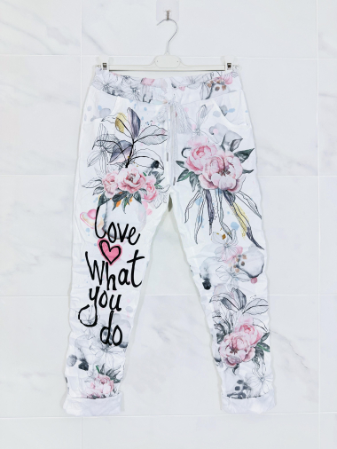 Wholesaler Zafa - Crinkled printed jogger pants