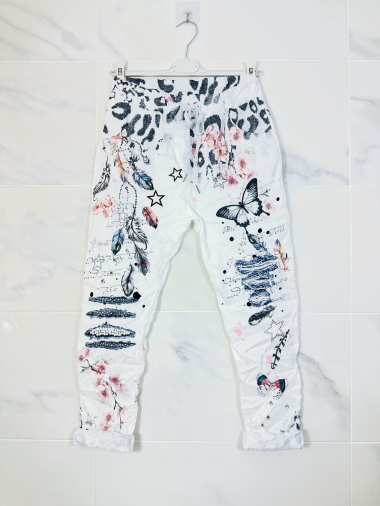 Wholesaler Zafa - Crinkled printed jogger pants