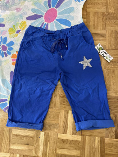 Wholesaler Zafa - Cropped pants with side pockets and star patch