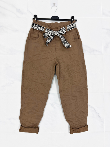 Wholesaler Zafa - Mom cut pants with belt