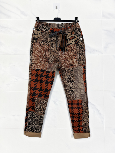 Wholesaler Zafa - Printed suede pants