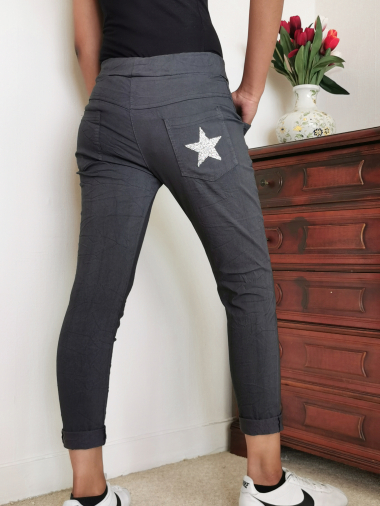 Grossiste Zafa - Pantalon étoile poches arrière