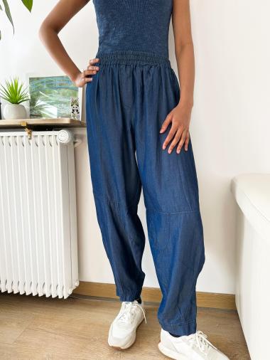 Grossiste Zafa - Pantalon oversize, effet jean