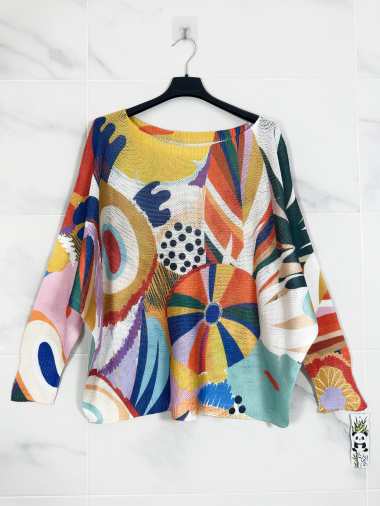 Wholesaler Zafa - Round neck knit sweater