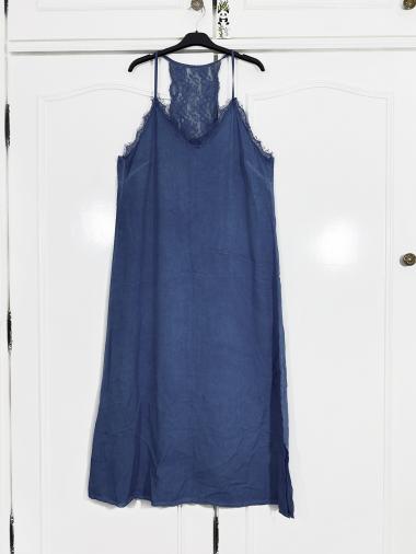 Großhändler Zafa - Langes Kleid mit Spitze