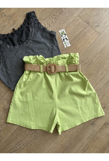 Wholesalers Zafa - Mom cut shorts, with elastic waistband