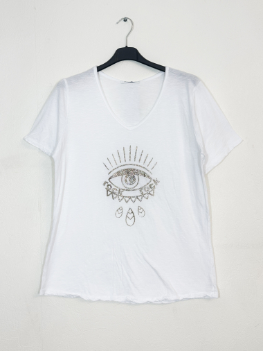 Wholesaler Zafa - Cotton T-shirt with lettering