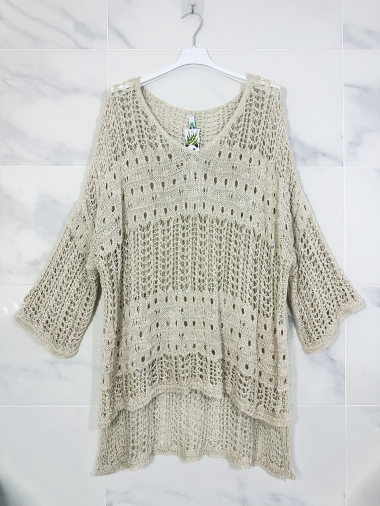 Wholesaler Zafa - Asymmetrical crochet dress tunic