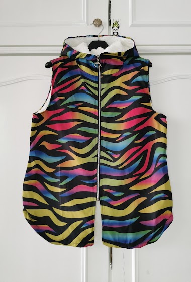 Wholesaler Zafa - Sleeveless jacket, with hoods, two side pockets.