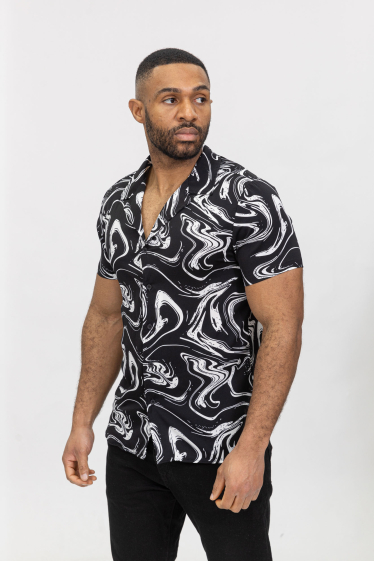 Wholesaler Zayne Paris - Patterned printed shirt + shorts set