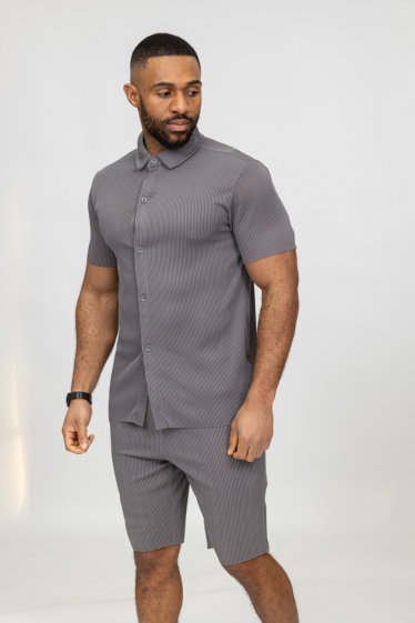 Wholesaler Zayne Paris - Ribbed shirt and shorts set