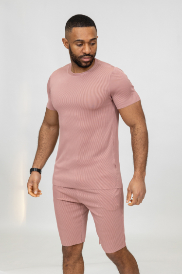 Wholesaler Zayne Paris - Ribbed shirt and shorts set
