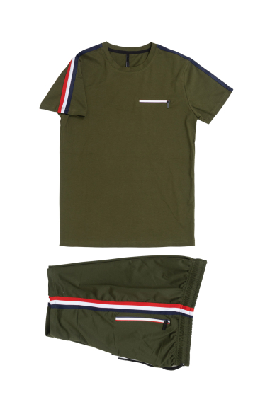 Großhändler Zayne Paris - T-Shirt + Shorts-Set mit Reißverschluss an Brust und Bund