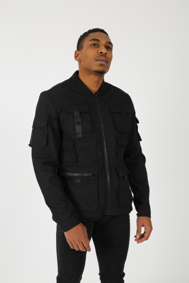 Großhändler Zayne Paris - Jacke mit mehreren Taschen, Reißverschluss und Trägern