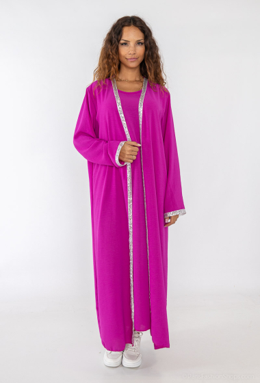 Grossiste ZC MODE - abaya 2p gilet plus robe