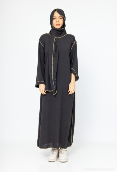 Grossiste ZC MODE - abaya avec bande dore