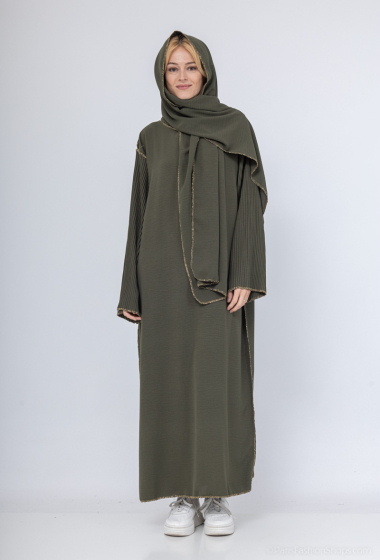 Wholesaler ZC MODE - Abaya veil integrated pleated sleeve