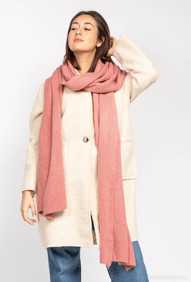 Wholesaler Zelia - Plain Knitted Soft Wool Scarf
