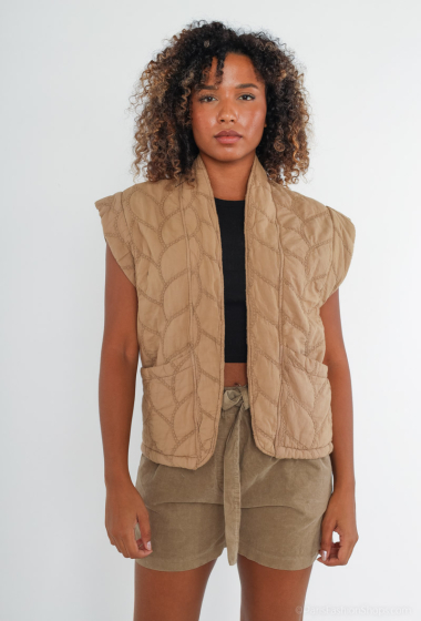 Wholesaler Zelia - Women's embroidered sleeveless vest