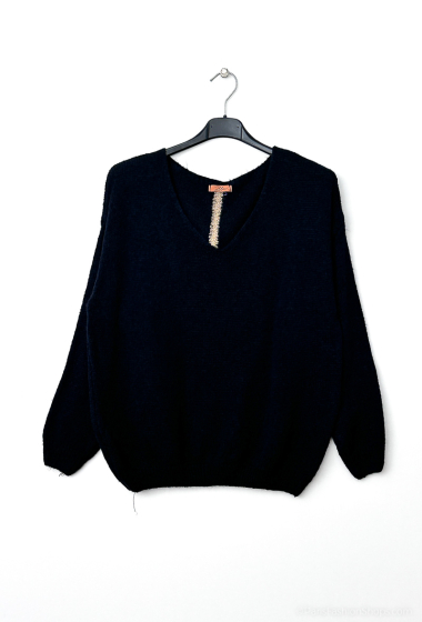 Wholesaler Zelia - Sweater with lurex stripes on the back