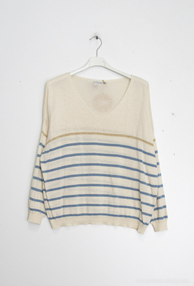 Wholesaler Zelia - Sweater with lurex stripes