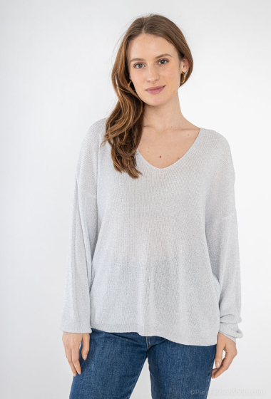 Wholesaler Zelia - Shiny lurex sweater