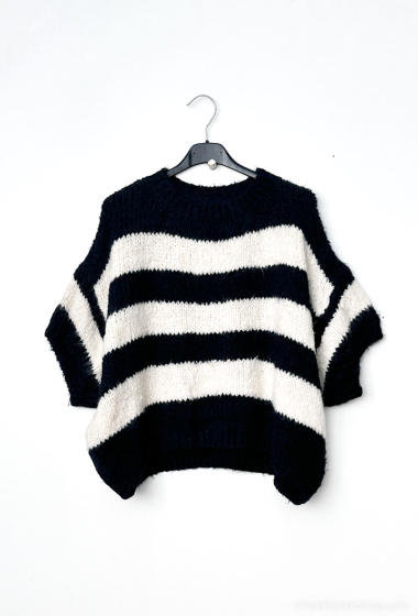 Wholesaler Zelia - Short-sleeved striped jumper