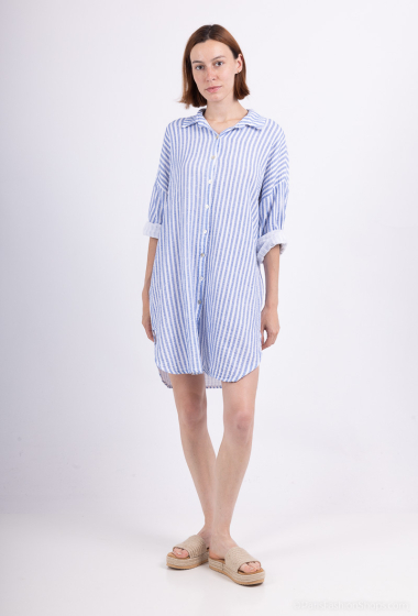 Wholesaler Zelia - Striped shirt dress