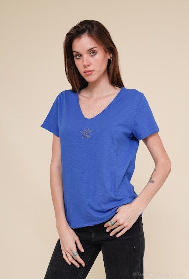 Wholesaler Zelia - T-shirt with embroidered star