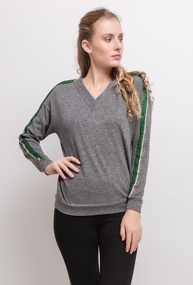 Wholesaler Zelia - Sweater with side stripes