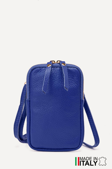 Wholesaler Zevento - Phone-size grained leather shoulder bag ZE-9018-G
