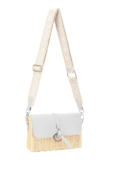 Wholesaler Zevento - YQ-70 Shoulder bag in woven paper straw on rigid frame